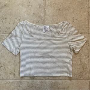 H&M striped tshirt crop top S